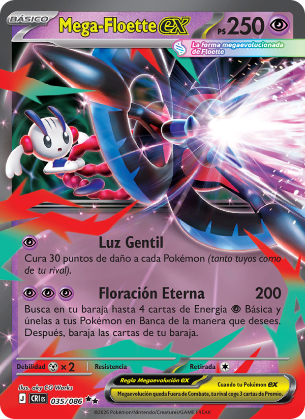Mega-Floette ex 035 — Caos Creciente (Spanish Pokémon TCG card)