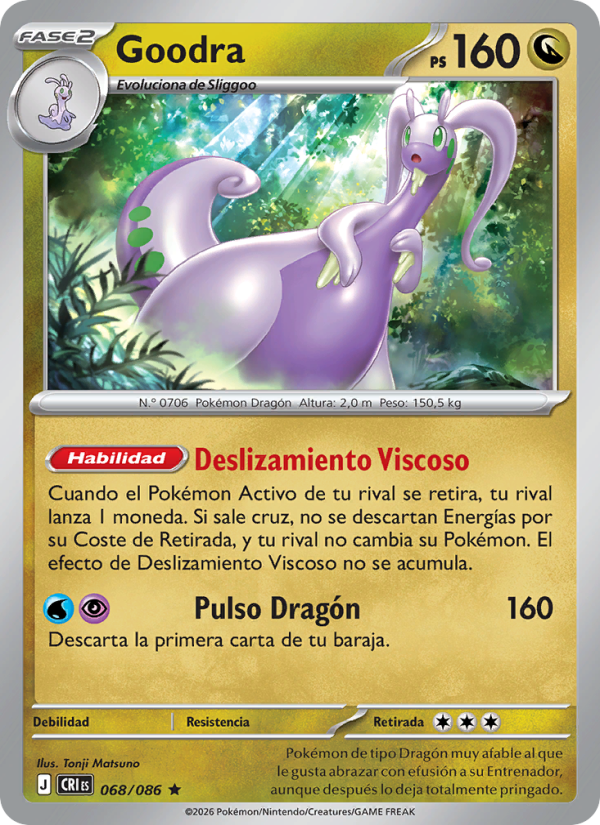 Goodra 068 — Caos Creciente (Spanish Pokémon TCG card)