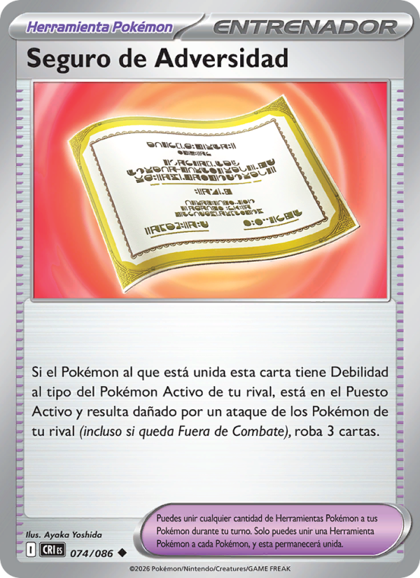 Seguro de Adversidad 074 — Caos Creciente (Spanish Pokémon TCG card)