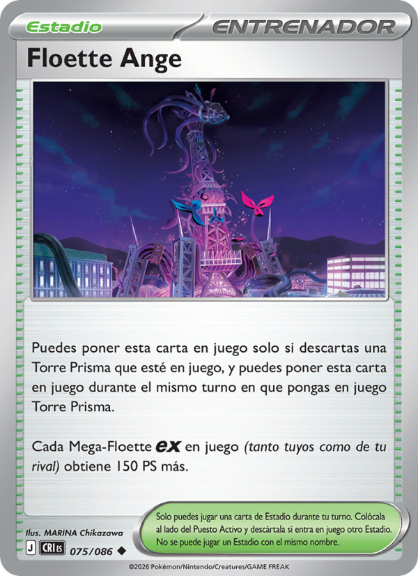 Floette Ange 075 — Caos Creciente (Spanish Pokémon TCG card)