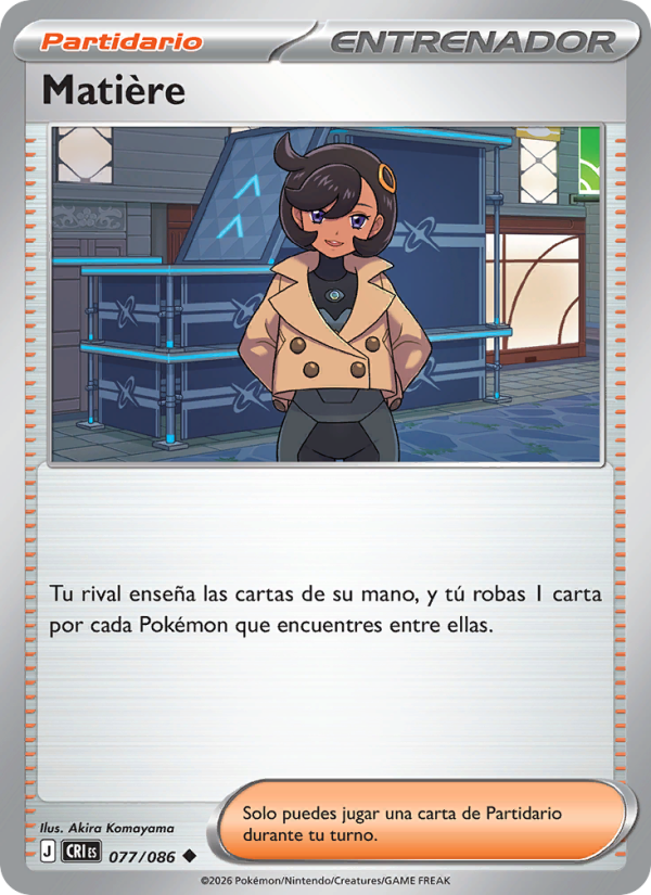 Matière 077 — Caos Creciente (Spanish Pokémon TCG card)
