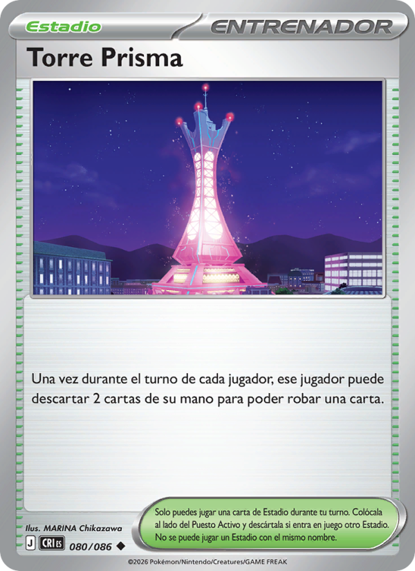 Torre Prisma 080 — Caos Creciente (Spanish Pokémon TCG card)