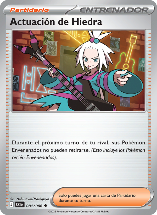 Actuación de Hiedra 081 — Caos Creciente (Spanish Pokémon TCG card)