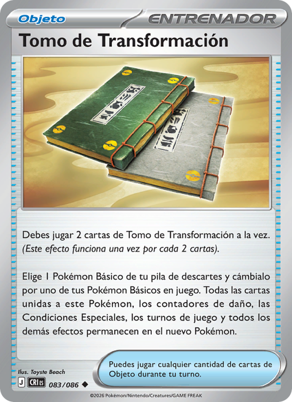 Tomo de Transformación 083 — Caos Creciente (Spanish Pokémon TCG card)