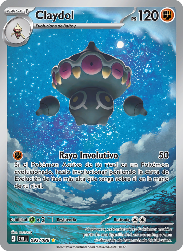 Claydol 092 — Caos Creciente (Spanish Pokémon TCG card)