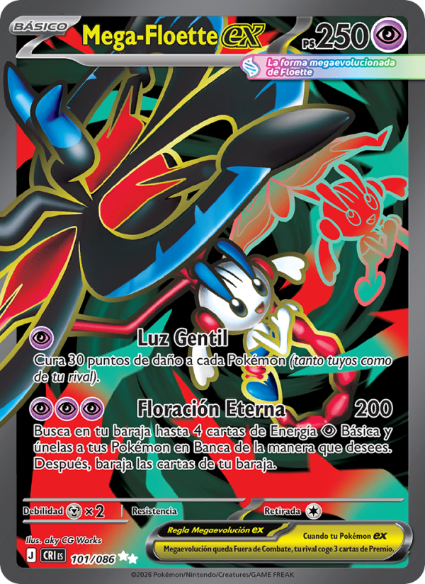 Mega-Floette ex 101 — Caos Creciente (Spanish Pokémon TCG card)