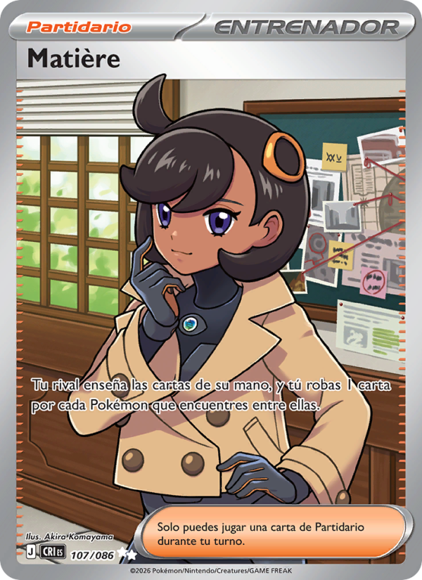 Matière 107 — Caos Creciente (Spanish Pokémon TCG card)