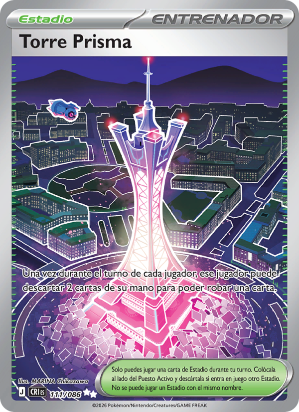 Torre Prisma 111 — Caos Creciente (Spanish Pokémon TCG card)