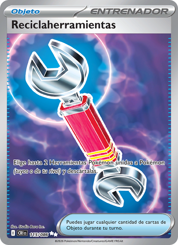 Reciclaherramientas 115 — Caos Creciente (Spanish Pokémon TCG card)