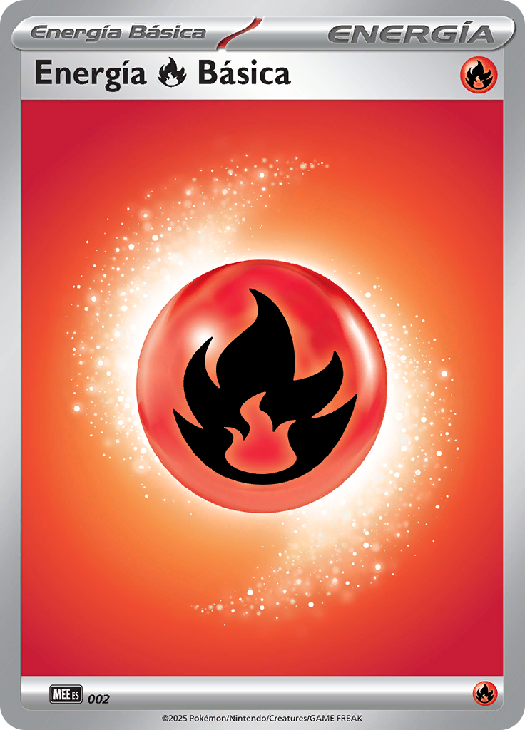 Energía Fuego 002 — Megaevolución Energía (Spanish Pokémon TCG card)