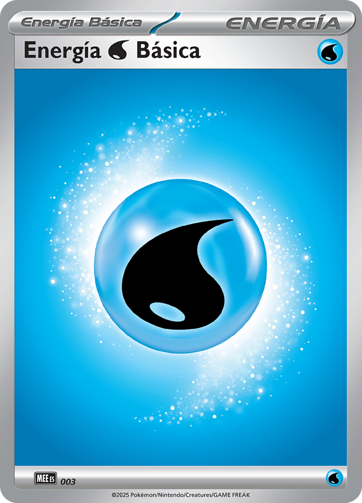 Energía Agua 003 — Megaevolución Energía (Spanish Pokémon TCG card)