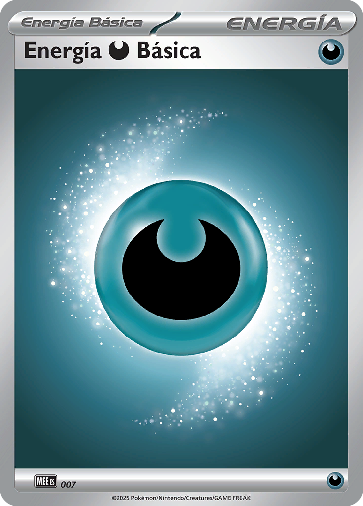 Energía Oscura 007 — Megaevolución Energía (Spanish Pokémon TCG card)