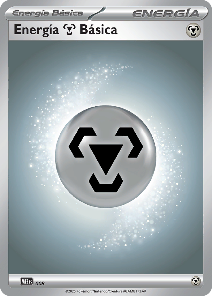 Energía Metálica 008 — Megaevolución Energía (Spanish Pokémon TCG card)