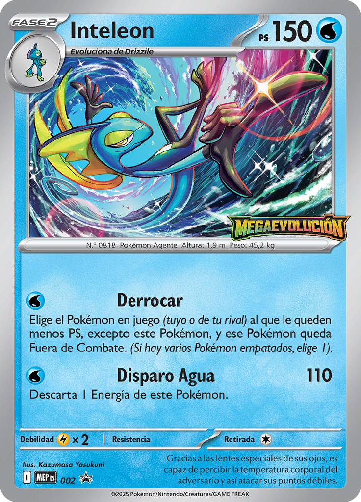 Inteleon 002 — MEP Black Star Promos (Spanish Pokémon TCG card)