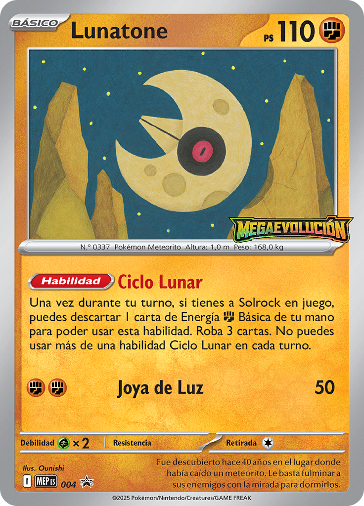 Lunatone 004 — MEP Black Star Promos (Spanish Pokémon TCG card)