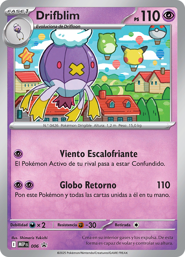 Drifblim 006 — MEP Black Star Promos (Spanish Pokémon TCG card)