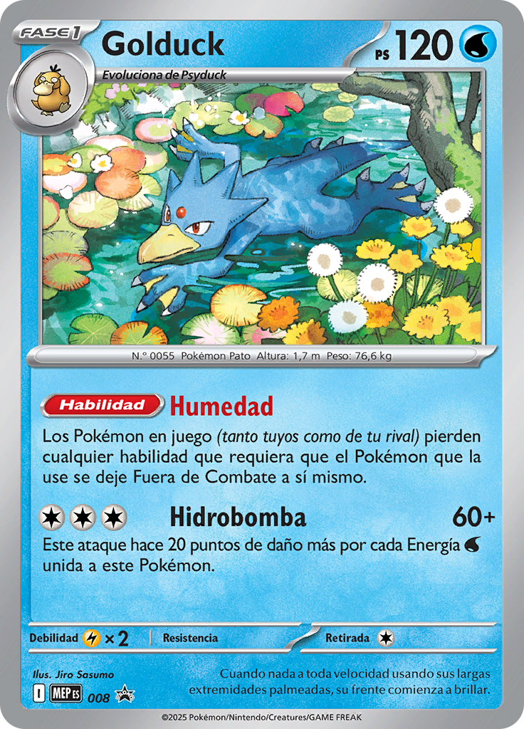 Golduck 008 — MEP Black Star Promos (Spanish Pokémon TCG card)