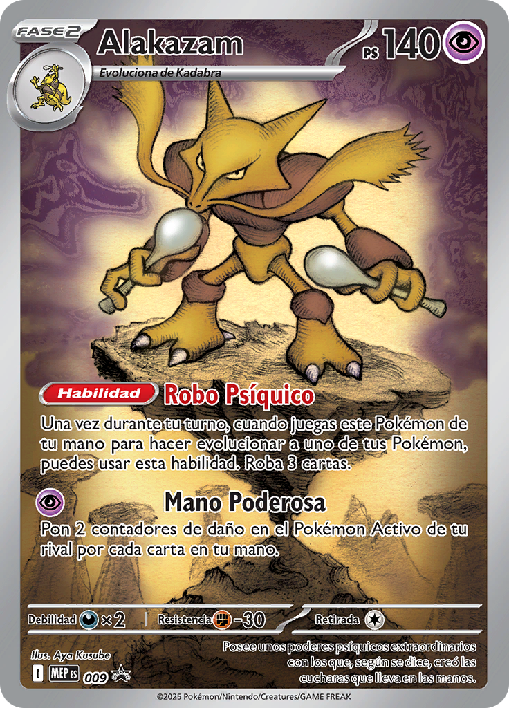Alakazam 009 — MEP Black Star Promos (Spanish Pokémon TCG card)