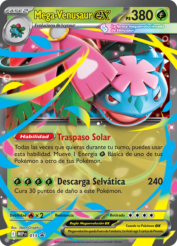 Mega Venusaur ex 013 — MEP Black Star Promos (Spanish Pokémon TCG card)