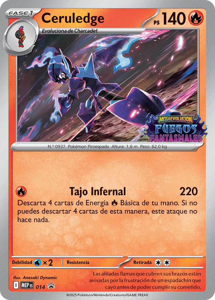 Ceruledge 014 — MEP Black Star Promos (Spanish Pokémon TCG card)