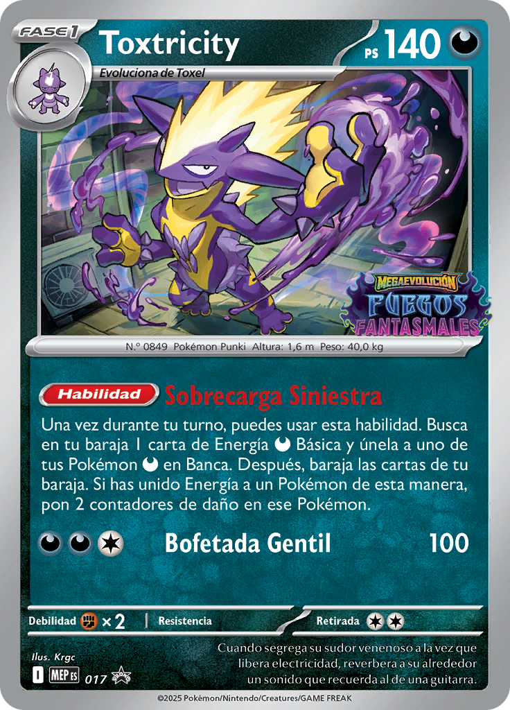 Toxtricity 017 — MEP Black Star Promos (Spanish Pokémon TCG card)