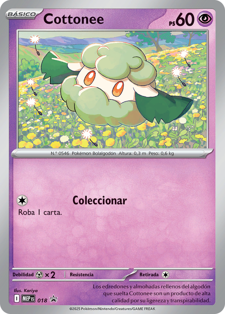 Cottonee 018 — MEP Black Star Promos (Spanish Pokémon TCG card)