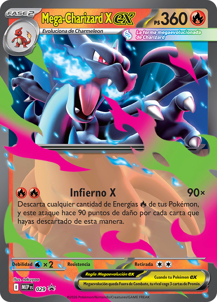 Mega-Charizard X ex 029 — MEP Black Star Promos (Spanish Pokémon TCG card)