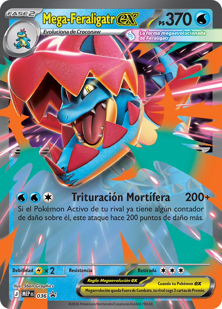 Mega-Feraligatr ex 036 — MEP Black Star Promos (Spanish Pokémon TCG card)