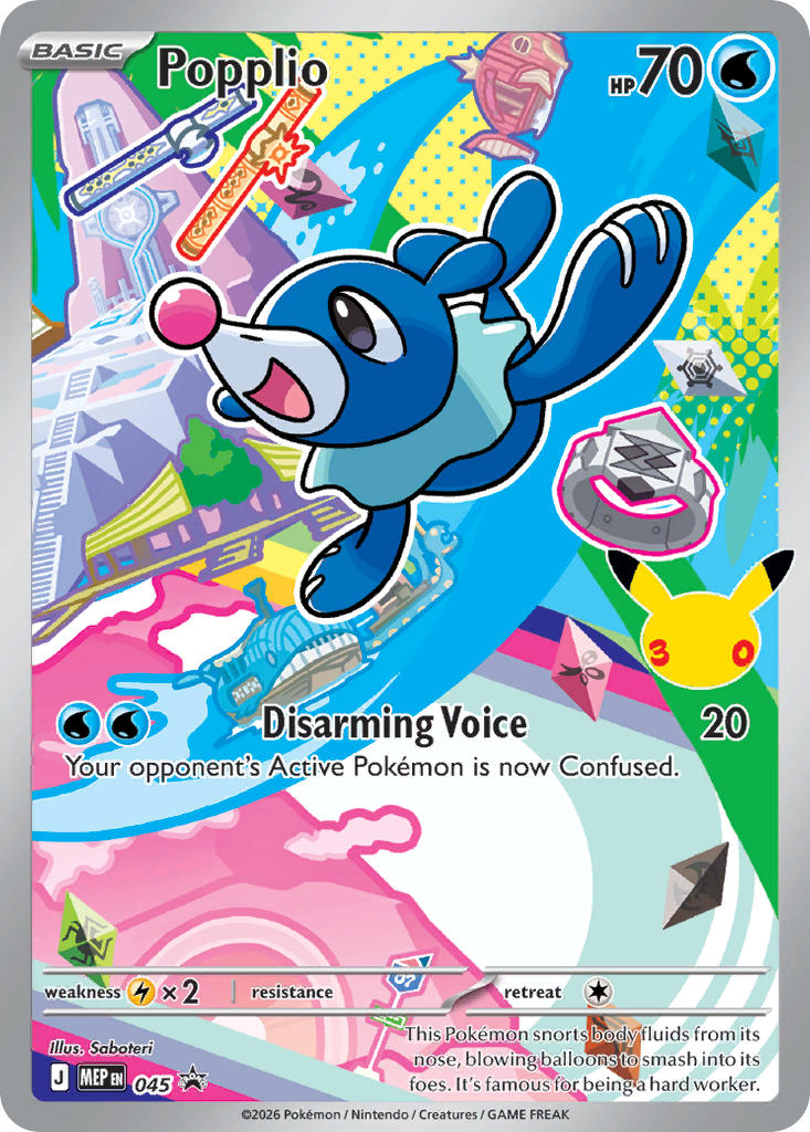 Popplio 045 — MEP Black Star Promos (Spanish Pokémon TCG card)