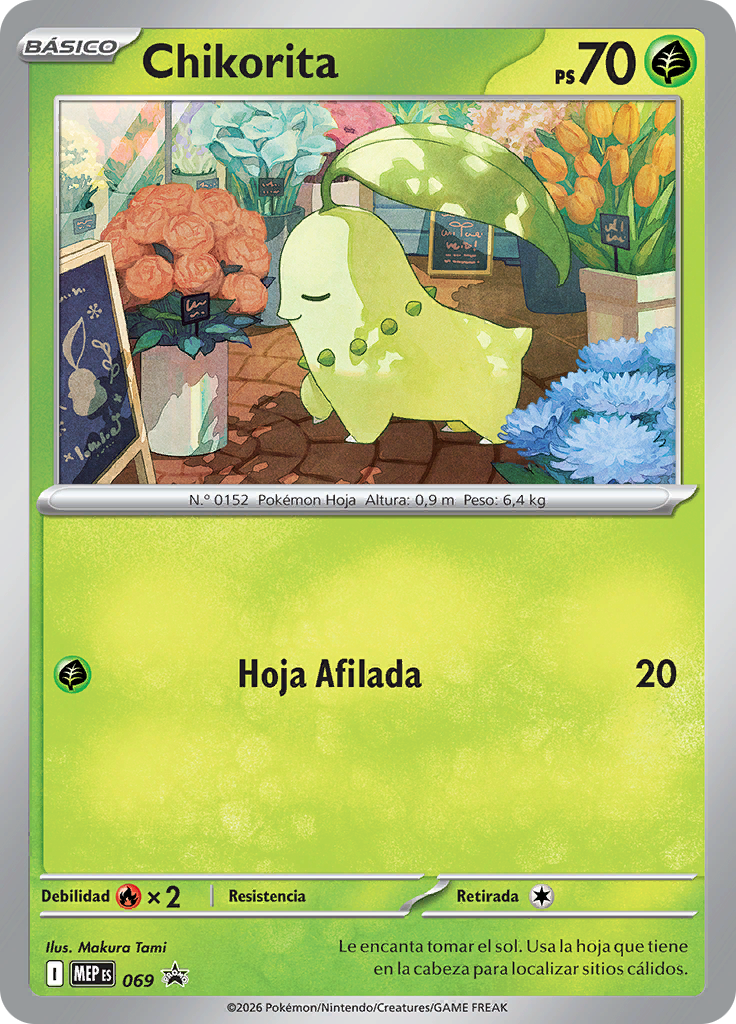 Chikorita 069 — MEP Black Star Promos (Spanish Pokémon TCG card)