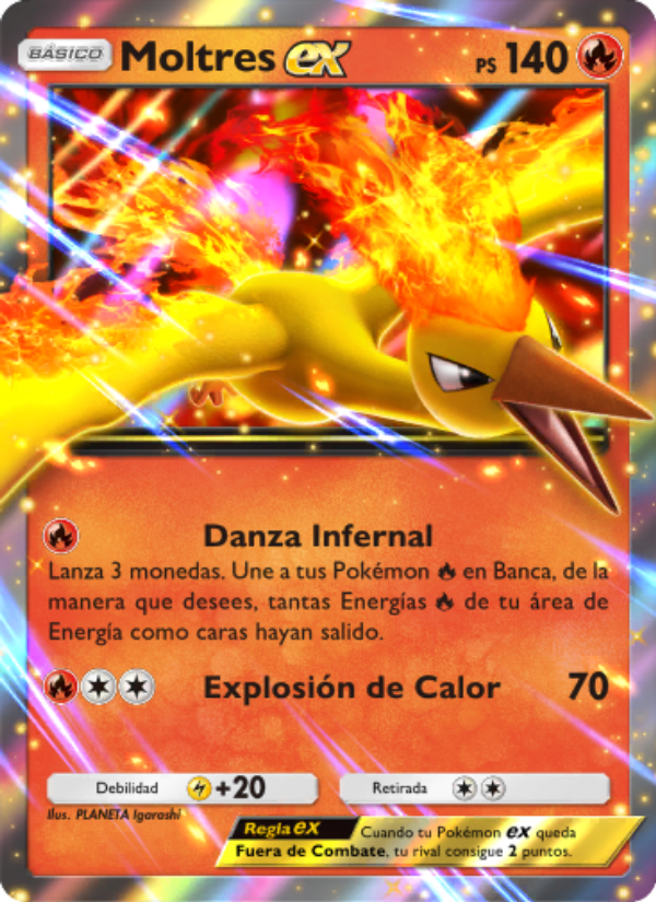 Moltres ex 025 — Promo-A (Spanish Pokémon TCG card)