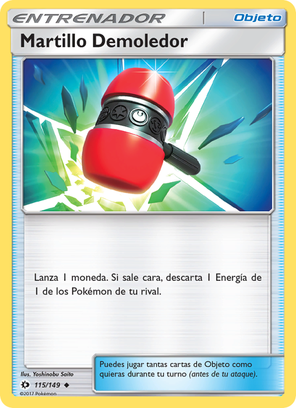 Martillo Demoledor 115 — Sol y Luna (Spanish Pokémon TCG card)