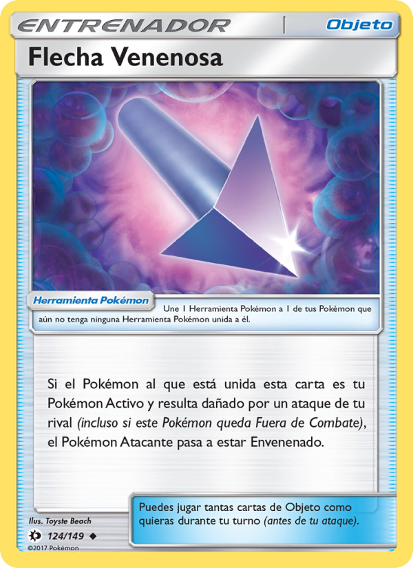 Flecha Venenosa 124 — Sol y Luna (Spanish Pokémon TCG card)