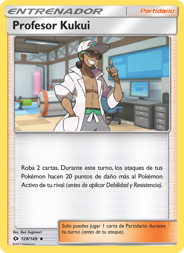 Profesor Kukui 128 — Sol y Luna (Spanish Pokémon TCG card)