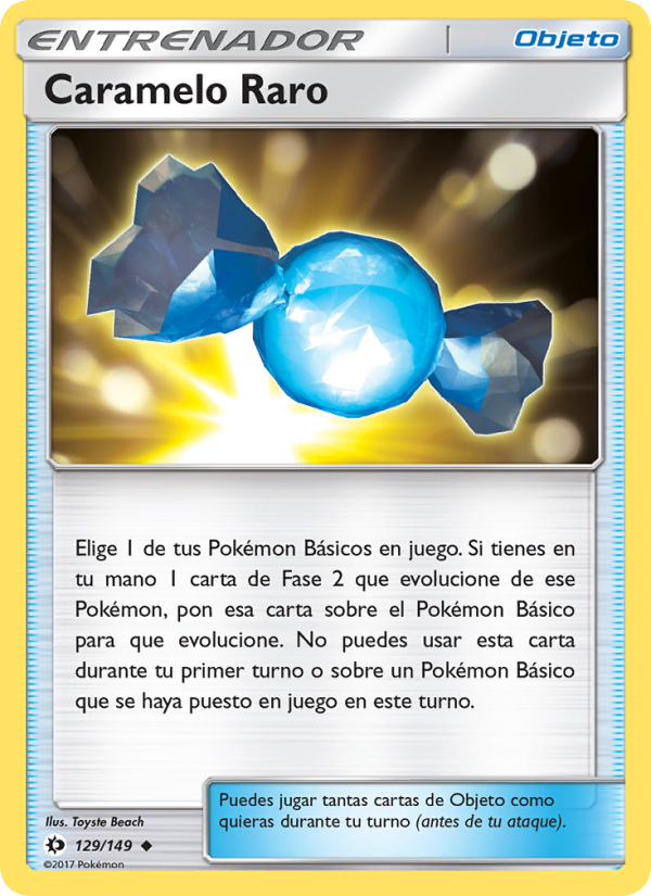 Caramelo Raro 129 — Sol y Luna (Spanish Pokémon TCG card)