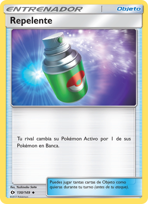 Repelente 130 — Sol y Luna (Spanish Pokémon TCG card)