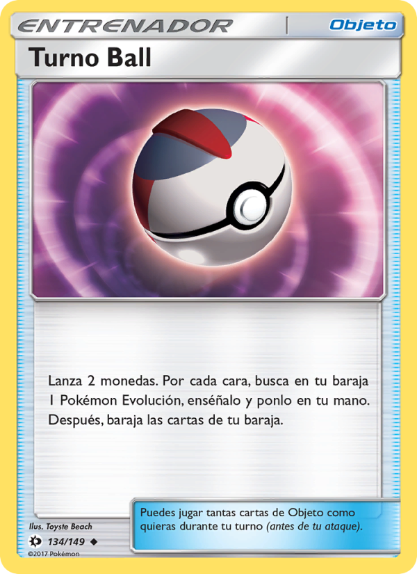 Turno Ball 134 — Sol y Luna (Spanish Pokémon TCG card)