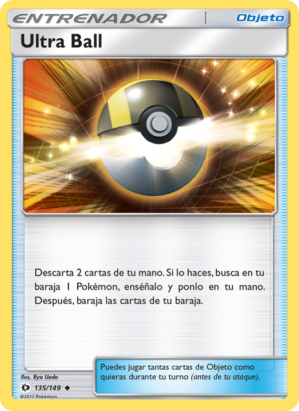 Ultra Ball 135 — Sol y Luna (Spanish Pokémon TCG card)