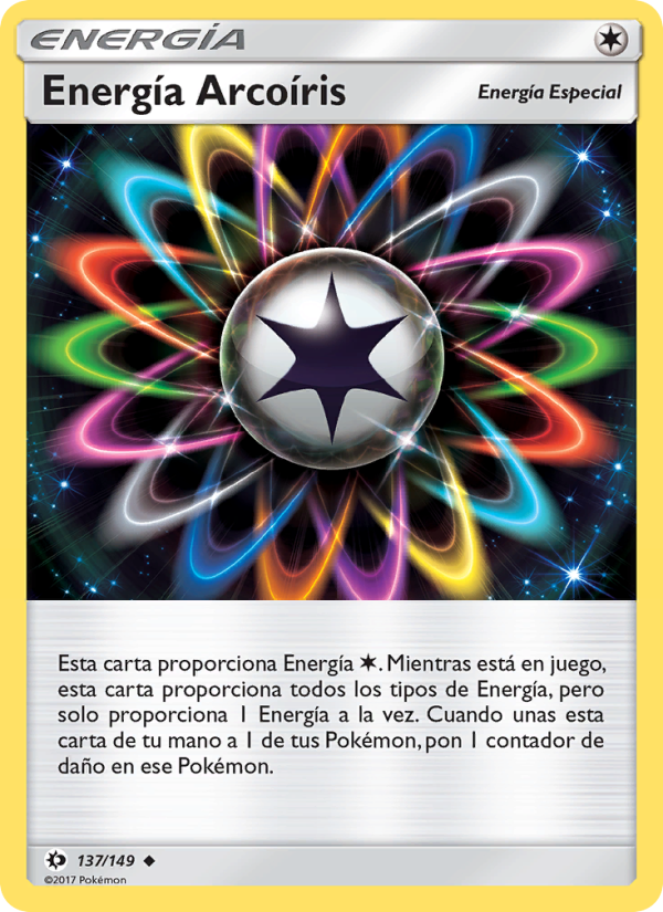 Energía Arcoíris 137 — Sol y Luna (Spanish Pokémon TCG card)