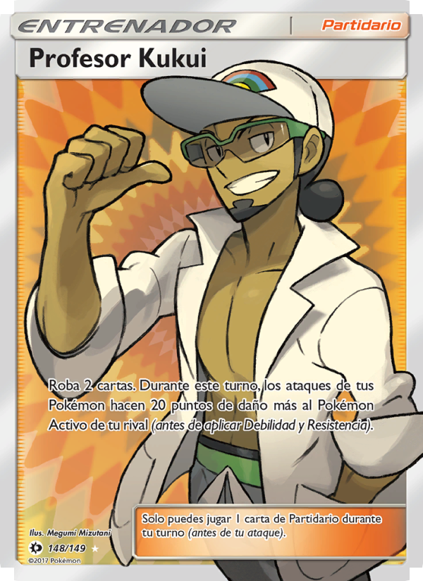 Profesor Kukui 148 — Sol y Luna (Spanish Pokémon TCG card)