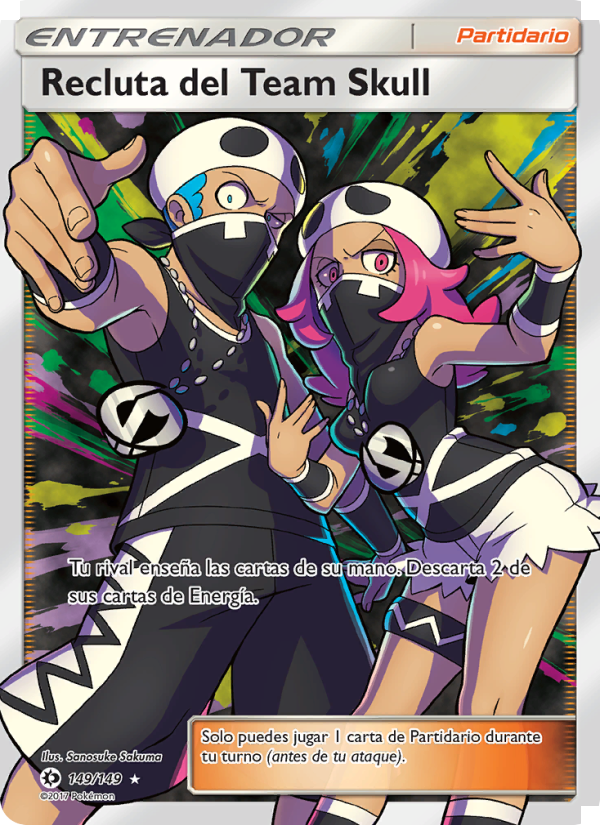 Recluta del Team Skull 149 — Sol y Luna (Spanish Pokémon TCG card)