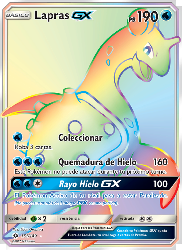 Lapras GX 151 — Sol y Luna (Spanish Pokémon TCG card)