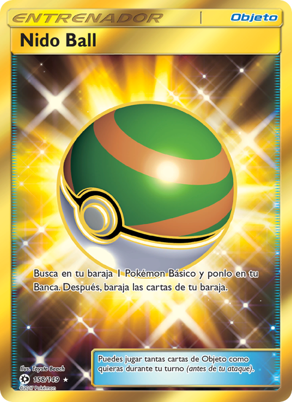 Nido Ball 158 — Sol y Luna (Spanish Pokémon TCG card)