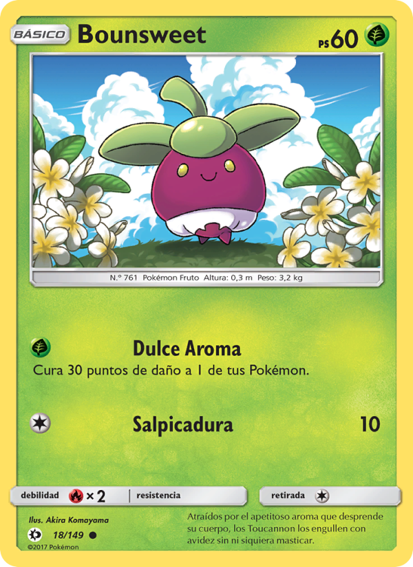 Bounsweet 18 — Sol y Luna (Spanish Pokémon TCG card)