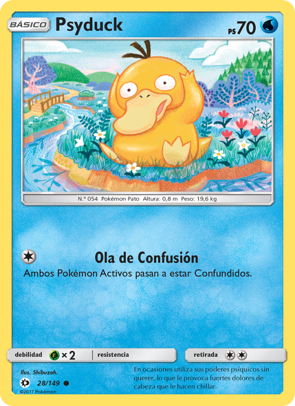 Psyduck 28 — Sol y Luna (Spanish Pokémon TCG card)
