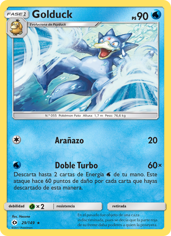 Golduck 29 — Sol y Luna (Spanish Pokémon TCG card)
