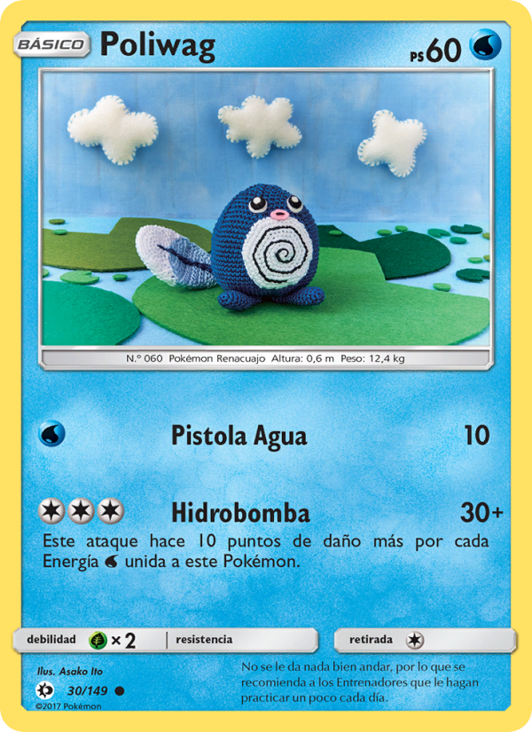 Poliwag 30 — Sol y Luna (Spanish Pokémon TCG card)