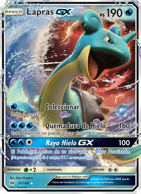 Lapras GX 35 — Sol y Luna (Spanish Pokémon TCG card)