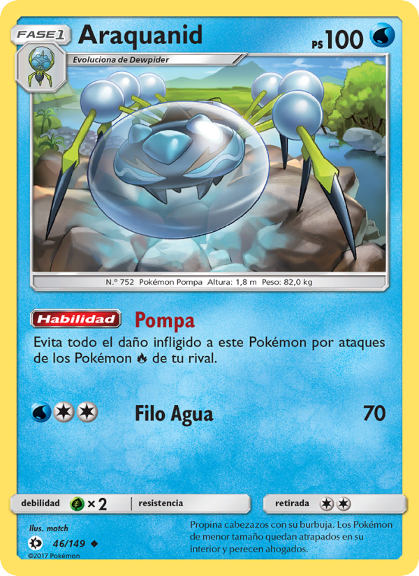 Araquanid 46 — Sol y Luna (Spanish Pokémon TCG card)