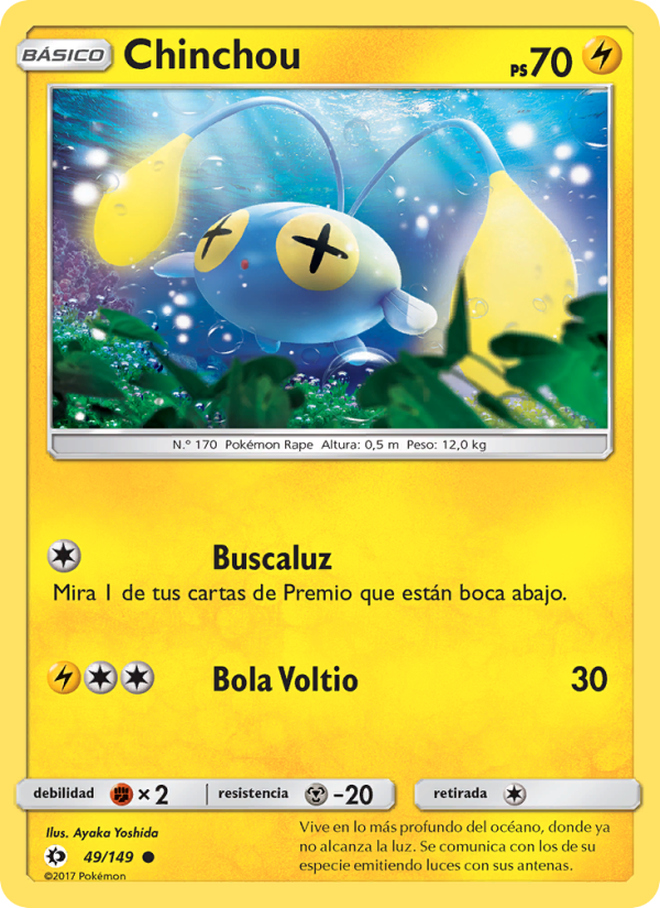 Chinchou 49 — Sol y Luna (Spanish Pokémon TCG card)